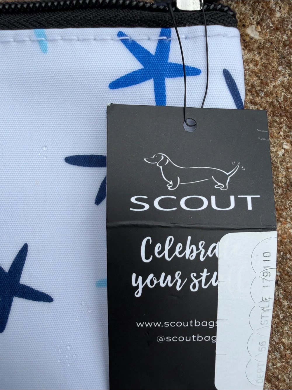 Scout Kate Wristlet in White and Blue Tones